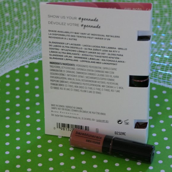 bareMinerals Lip Gloss Dahling Gen Nude Patent Lip Lacquer -Set of 3 Sample Size - Picture 6 of 6